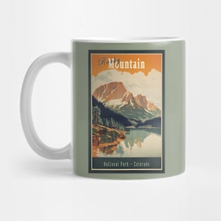 Rocky Mountain National Park Vintage Travel Poster Mug